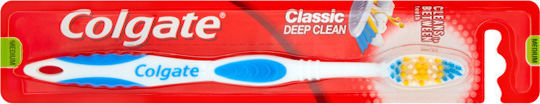 Colgate Classic Deep Clean Zahnbürste Mittel Blue - White