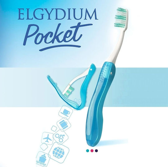 Elgydium Pocket Toothbrush Medium Turquoise