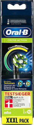 Oral-B Cross Action CleanMaximiser Black Edition XXXL Pack Ανταλλακτικές Κεφαλές για Ηλεκτρική Οδοντόβουρτσα 325789 10τμχ