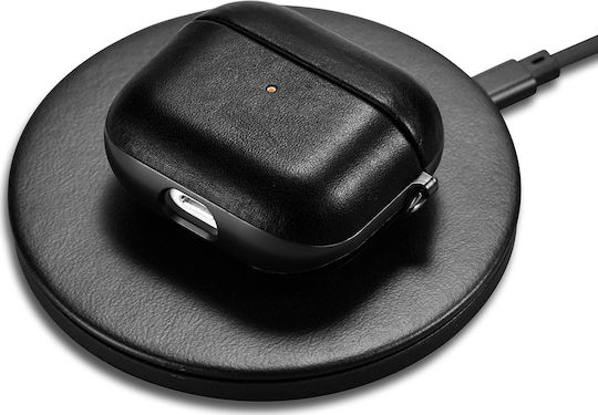 iCarer Crazy Horse Case Synthetic Leather in Black color for Apple AirPods 1 / AirPods 2
