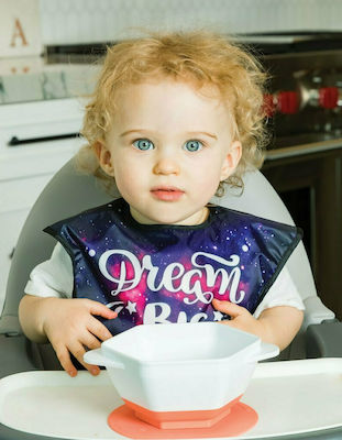 Tiny Twinkle Dream Waterproof Bib Plastic with Hoop & Loop Fastener & Pocket Purple