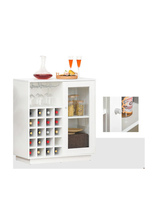 HomCom Επιδαπέδια Κάβα Ποτών Ξύλινη Λευκή 801-191 HomCom Επιδαπέδια Κάβα Ποτών Ξύλινη Λευκή 801-191