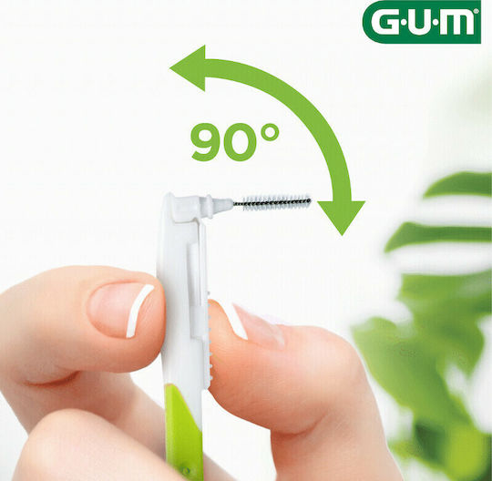 GUM Bi-Direction Interdental Brushes 0.7mm Green 6pcs