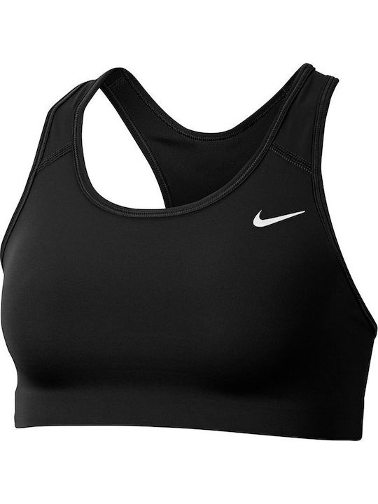 Swoosh Women's Athletic Sports Bra Black