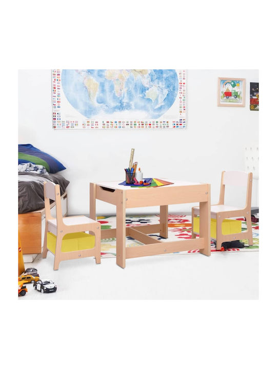 Kids Table and Chairs Set made of Wood Brown vidaXL