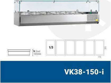 Tefcold Maintenance Showcase Tabletop with Capacity 6x1/3 GN 150x39.5x22.5cm
