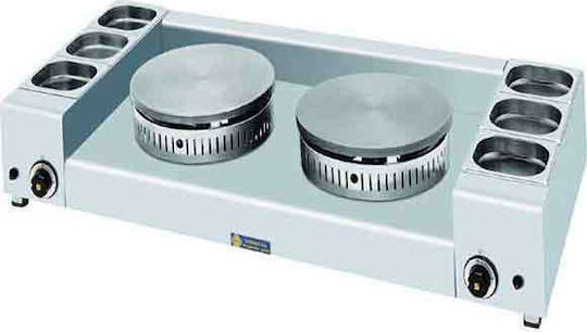 Sergas KE2X35 Double Commercial Electric Crepe Maker 2.5kW with Ø35cm Plate
