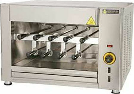 Sergas SGA9 Spieß-Grill LPG 7.6kW mit Abmessungen 61x74x60cm