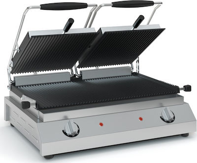 ΤζεΘάν Profesional Sandwich Maker cu Suprafețe Netede Din Fontă cu Suprafețe Ondulate Din Fontă 4600W Τ306 ECO T306