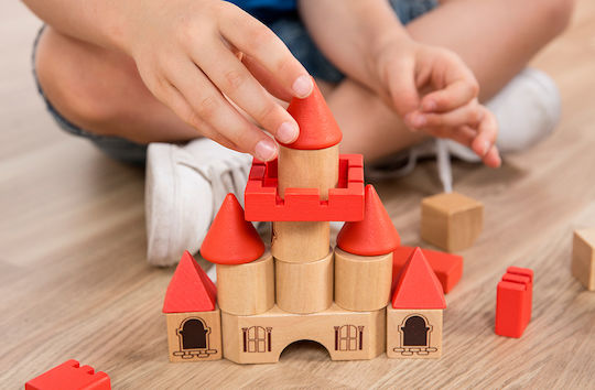 Miniland Τουβλάκια Stacking Castle Ξύλινα για 3-6 Ετών 100τμχ