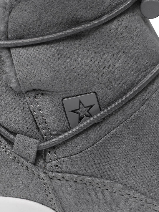 Shoes Suede Women's Ankle Boots Gray