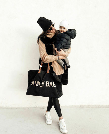 Childhome Τσάντα-Αλλαξιέρα Ώμου/Χειρός Family Black 55x18x40εκ.