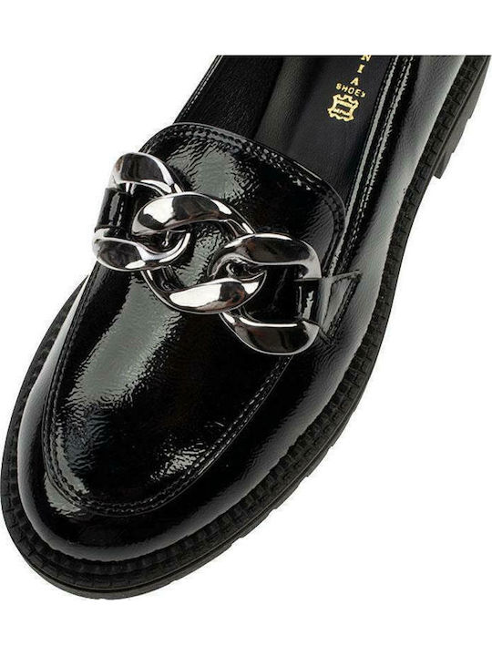 S Γυναικεία Loafers σε Μαύρο Χρώμα