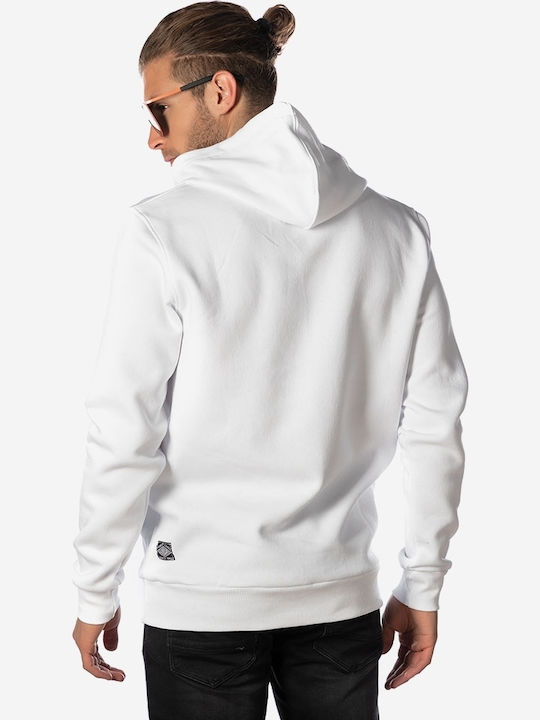 Camaro Men's Sweatshirt with Hood and Pockets White