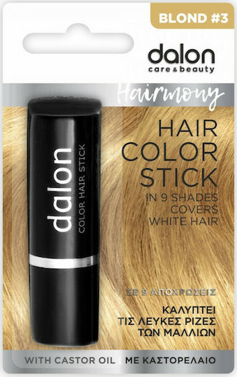 Dalon Color Hair Stick Προσωρινή Βαφή Μαλλιών σε Stick Χωρίς Αμμωνία 3 Ξανθό 4.5gr
