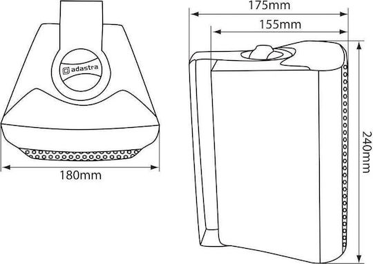 Adastra AD- BC5A Αυτοενισχυόμενα Επιτοίχια Ηχεία 60W (Ζεύγος) Μαύρα