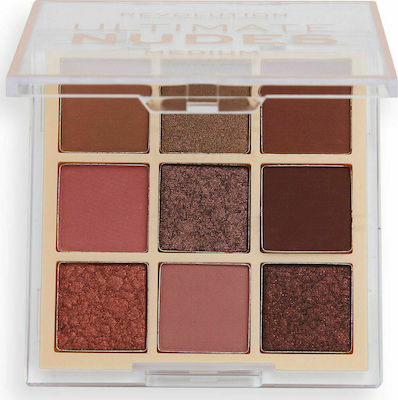 Revolution Beauty Ultimate Nudes Paletă cu Farduri de Pleoape Formă Solidă Mediu 8.1gr