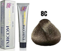Farcom Hair Color Cream Βαφή Μαλλιών 8C Ξανθό Α...