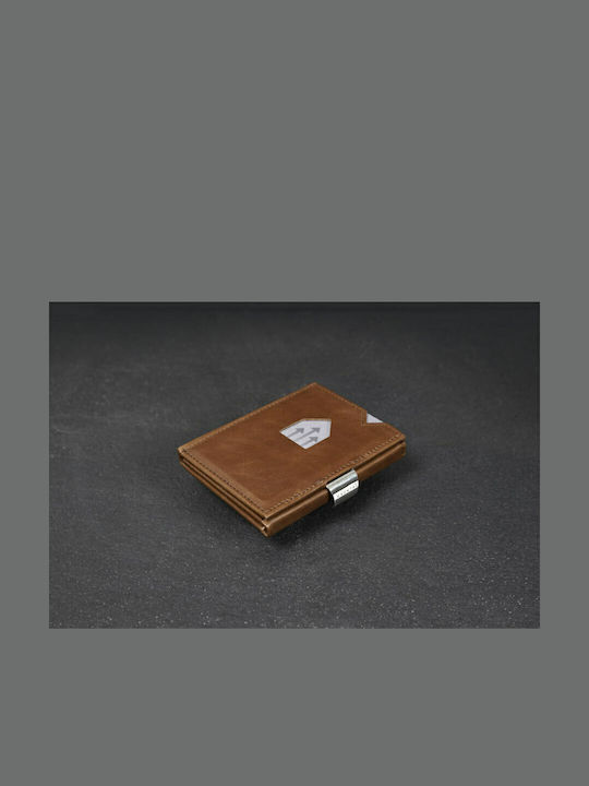Leather Men's Wallet Cards with RFID Brown