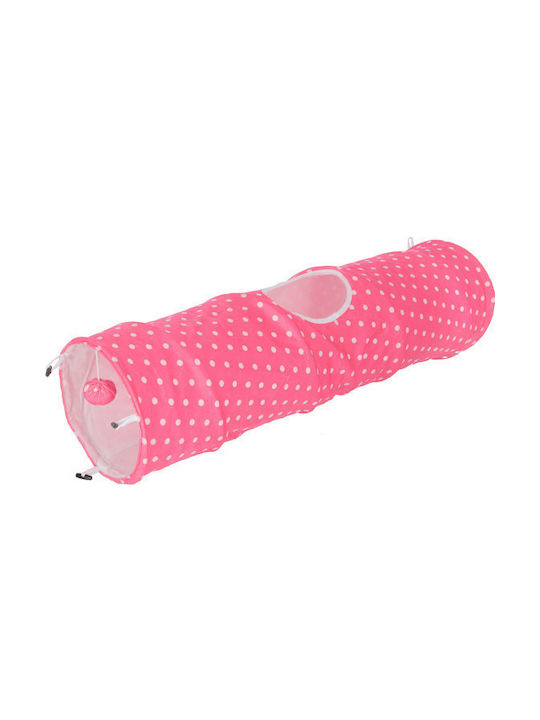 Kerbl Puntino Cat Toy Tunnel Pink/White 100x25cm.