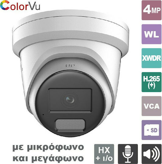 Hikvision DS-2CD2347G2-LSU/SL IP Surveillance Camera Full HD+ 4MP Waterproof with Two-Way Communication and Lens 2.8mm