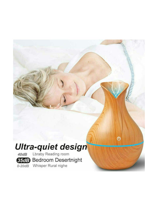 LED Aromatherapie-Diffusor Ultraschall Aroma KJR-036 Braun 130ml