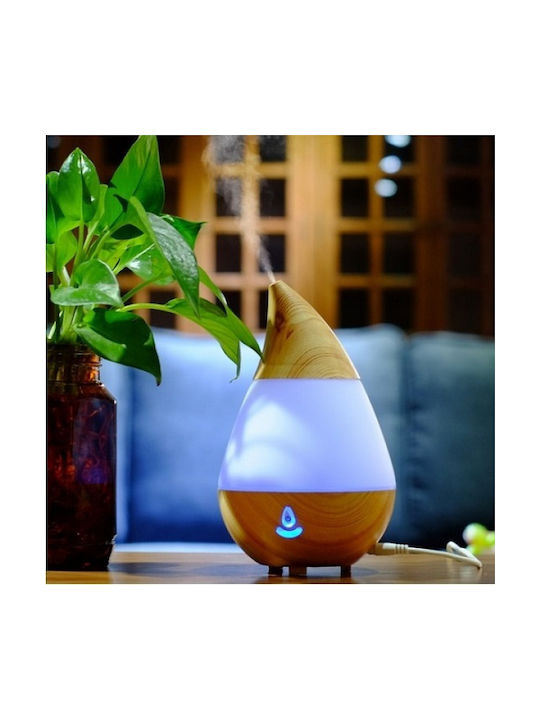 Lumini LED Dispozitiv de aromaterapie Ultrasonic AJ-215 Maro 235ml