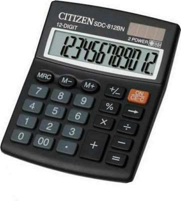 Citizen SDC-812BN Taschenrechner 12 Ziffern in Schwarz Farbe