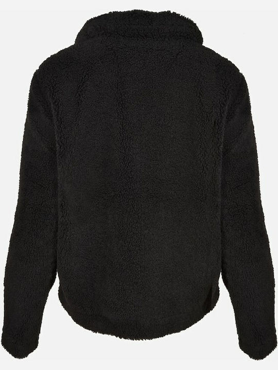 Women's Cardigan with Zipper in Black Color