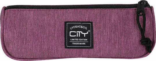 Lyc Sac Pencil Case Barrel with 1 Compartment Purple