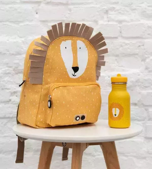 Trixie Mr. Lion Παιδικό Παγούρι Ανοξείδωτο με Καλαμάκι Κίτρινο 350ml
