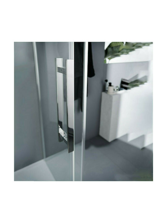 Devon Breeze Slider Διαχωριστικό Ντουζιέρας με Συρόμενη Πόρτα 117-121x200cm Clean Glass Chrome