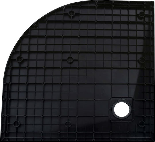 vidaXL Τετράγωνη Ακρυλική Ντουζιέρα 90x90cm Μαύρη