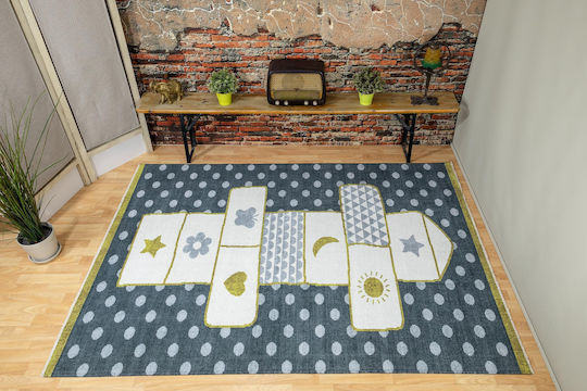 Ezzo Hopscotch KD44 Kinder Teppich Gray 160x230cm
