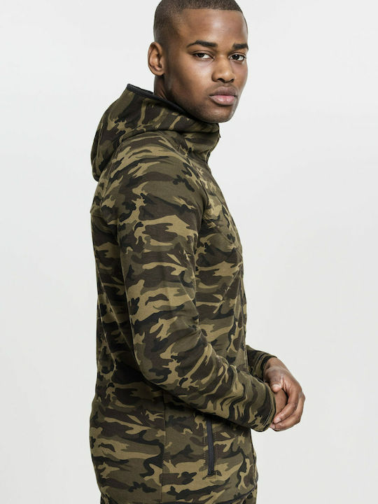 Men's Cardigan with Hood Wood Camo