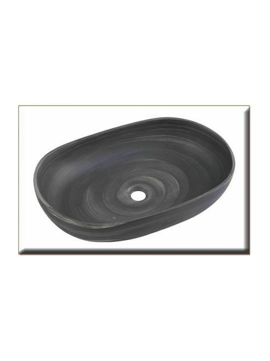 Gloria Alonisos Vessel Sink Porcelain 57x41.5x12.5cm Gray