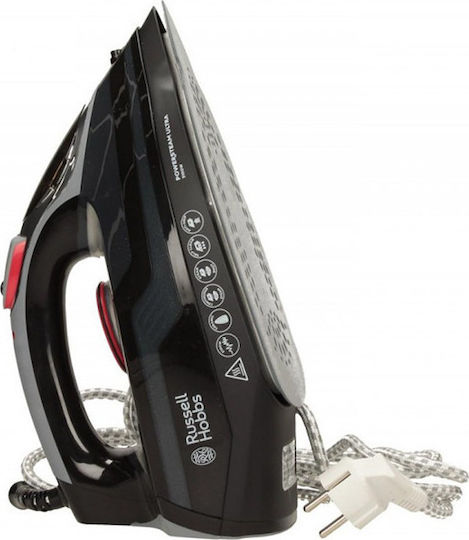 Russell Hobbs Steam Iron 3100W with Ceramic Plate and Continuous Steam Supply 45g/min