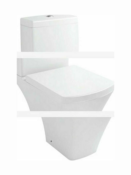 Karag Plastic Soft Close Toilet Seat White Positano 41.5cm S1080C