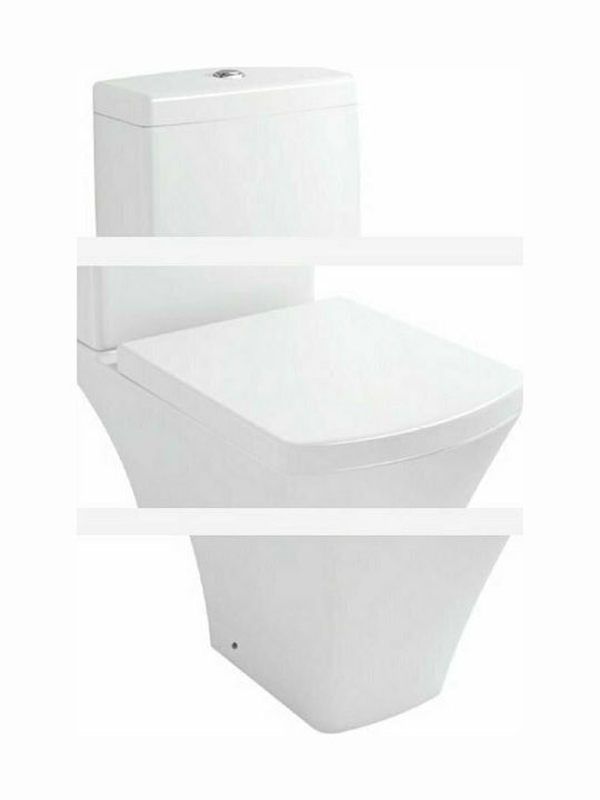 Karag Positano S1080C Capac WC Închidere lentă Plastic 41.5x36cm Alb