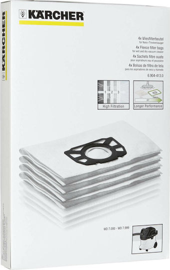 Karcher Vacuum Cleaner Bags 4pcs Compatible with Vacuum Cleaner Karcher