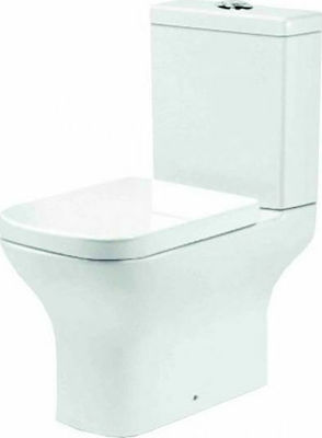 Gloria Suite Wall Mounted Porcelain Low Pressure Rectangular Toilet Flush Tank White