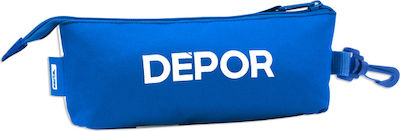 BigBuy Fabric Pencil Case Deportivo de La Coruna with 1 Compartment Blue