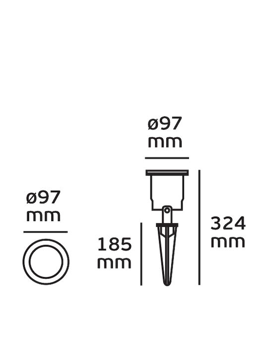 VK Lighting Στεγανό Φωτιστικό Led Καρφωτό 56610-054639