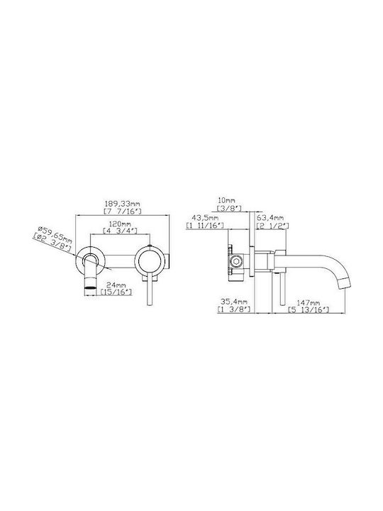 Karag Artemis Set de mixere și guriță Încorporat pentru Lavabo 1 Ieșire Unelte pentru măcelari Satinato