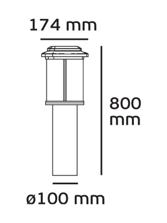 VK Lighting Small Post 80W 80x17.4cm VK Lighting Small Post 80W 80x17.4cm