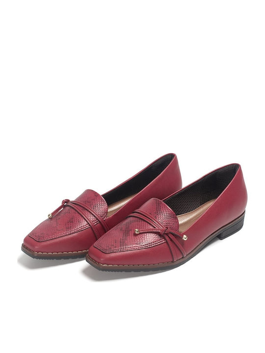 Piccadilly Leather Women's Moccasins in Burgundy Color