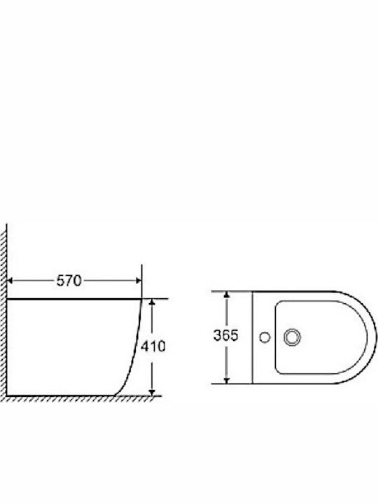 Karag Floor-Standing Bidet Milos Black 36.5x57x41cm