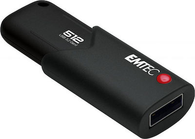 Emtec Click Secure 512GB USB 3.2 Stick Black