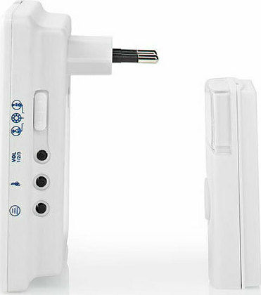Nedis Wireless Door Bell with LED Indicator and Volume Adjustment White