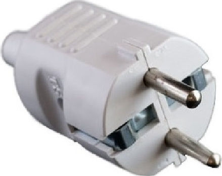 CHaralampidis Male Schuko Plug White Plastic